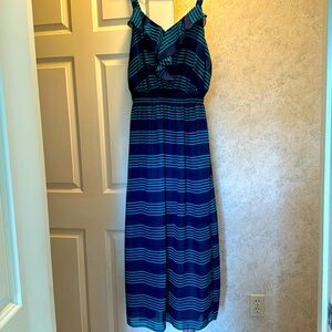Turquoise and navy maxi dress size 2X